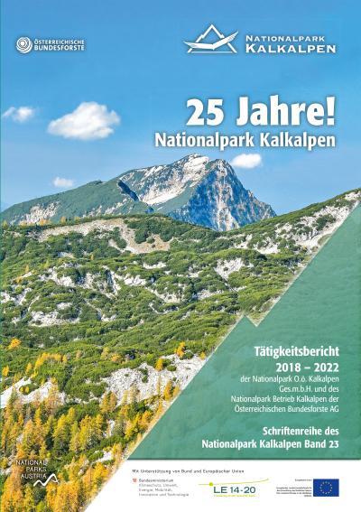 Cover page of activity report 25 years! Kalkalpen National Park