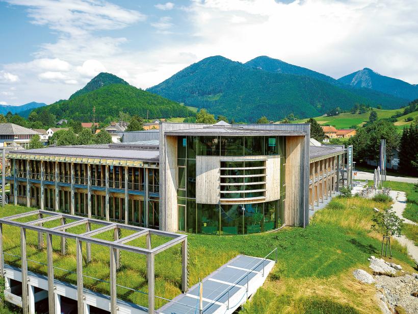 Exterior view of Nationalpark Zentrum Molln in summer.