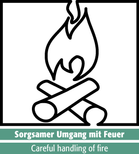 Icon Careful handling of fire